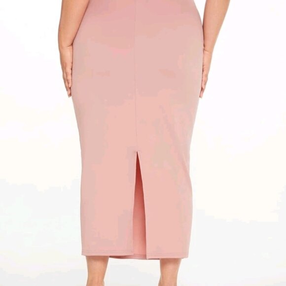 SHEIN BASICS Plus Slit Back Pencil Skirt - Picture 3 of 6